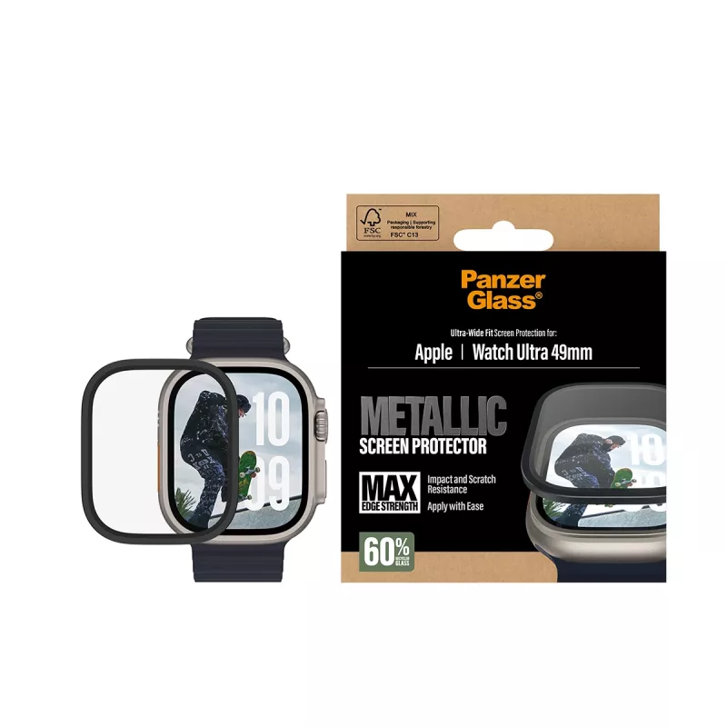 PanzerGlass ® ekrāna aizsargs Metālisks Apple Watch Ultra 3 | Ultra 2 | Ultra | 49mm