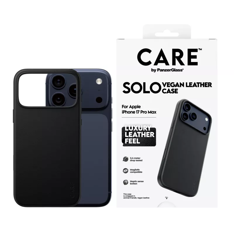Aizsargapvalks PanzerGlass CARE Solo iPhone 17 Pro Max, melns