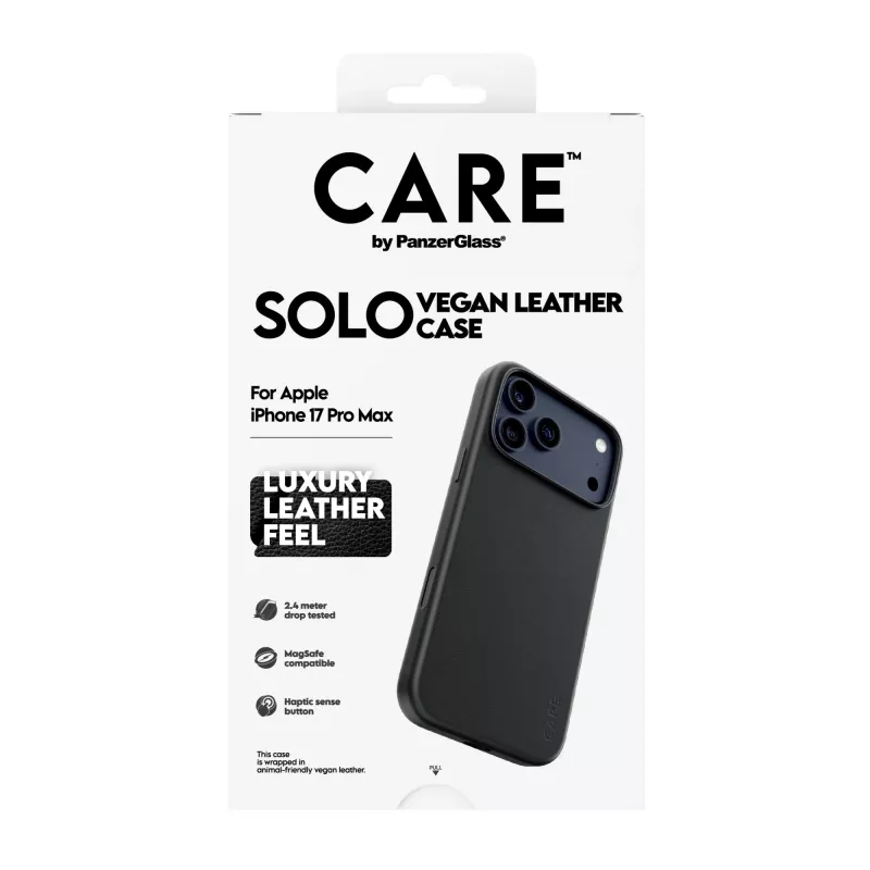 Aizsargapvalks PanzerGlass CARE Solo iPhone 17 Pro Max, melns