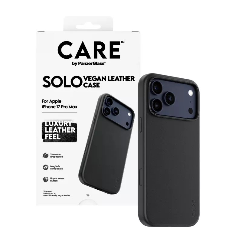Aizsargapvalks PanzerGlass CARE Solo iPhone 17 Pro Max, melns