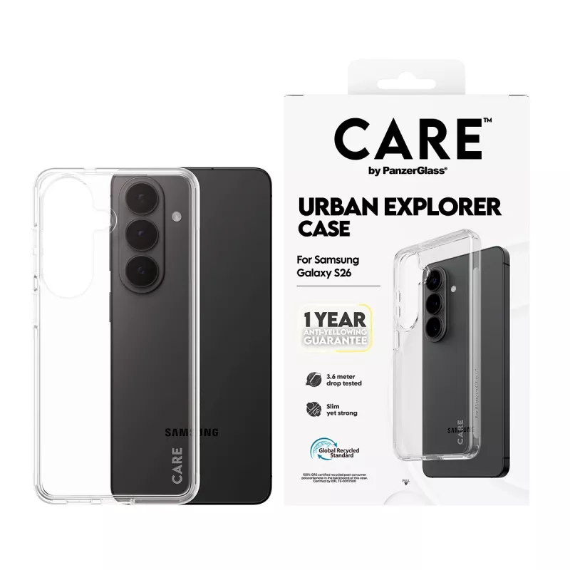 Aizsardzības vāciņa futrālis PanzerGlass CARE™ Urban Explorer caurspīdīgs Samsung Galaxy S26