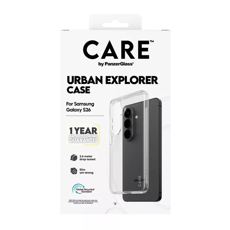Aizsardzības vāciņa futrālis PanzerGlass CARE™ Urban Explorer caurspīdīgs Samsung Galaxy S26