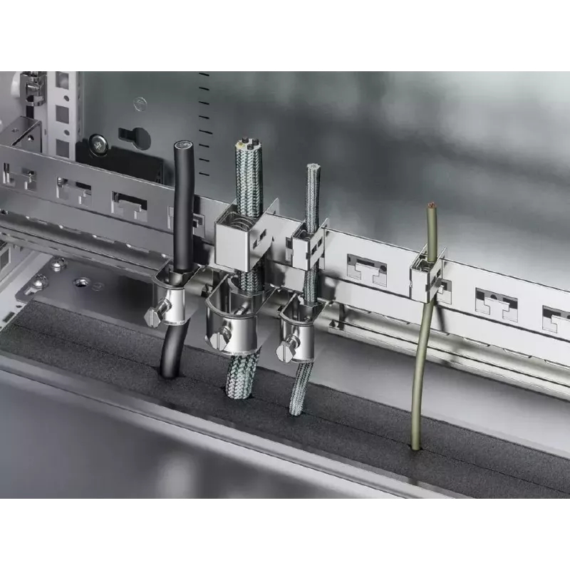 Rack rail kit Rittal 2388.125, aluminium housing, pelēka, width 1153 mm