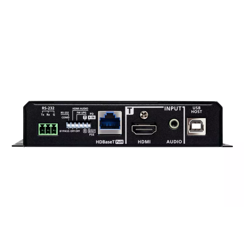 AV raidītājs un uztvērējs ATEN True 4K HDMI/USB HDBT3.0-Lite – 4096×2160 @ līdz 40 m, USB Type-A/Type-B, līdzstrāvas barošana