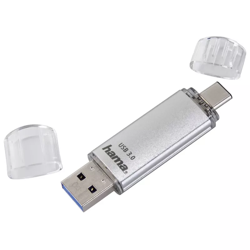 Hama C-Laeta USB zibatmiņa 16 GB USB Type-A / USB Type-C 3.2 Gen 1 (3.1 Gen 1) Sudraba krāsa