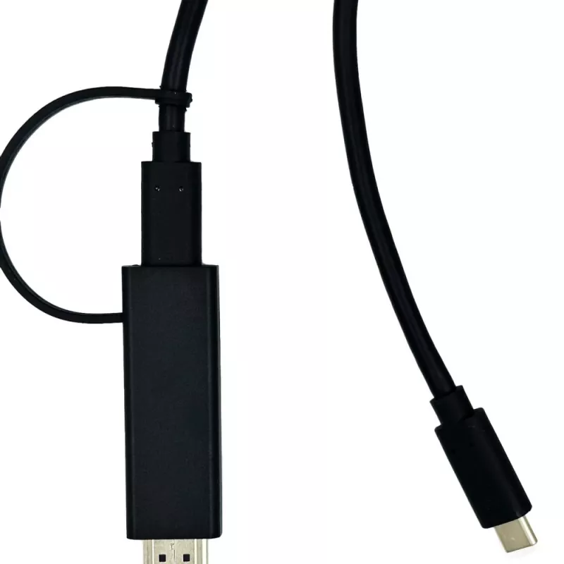 Yealink 330000008024 video kabeļa adapteris 1,2 m HDMI A tipa (standarta) USB Type-C melns