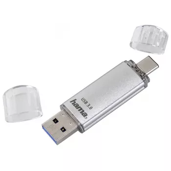 Hama C-Laeta USB zibatmiņa 32 GB USB Type-A / USB Type-C 3.2 Gen 1 (3.1 Gen 1) Sudraba