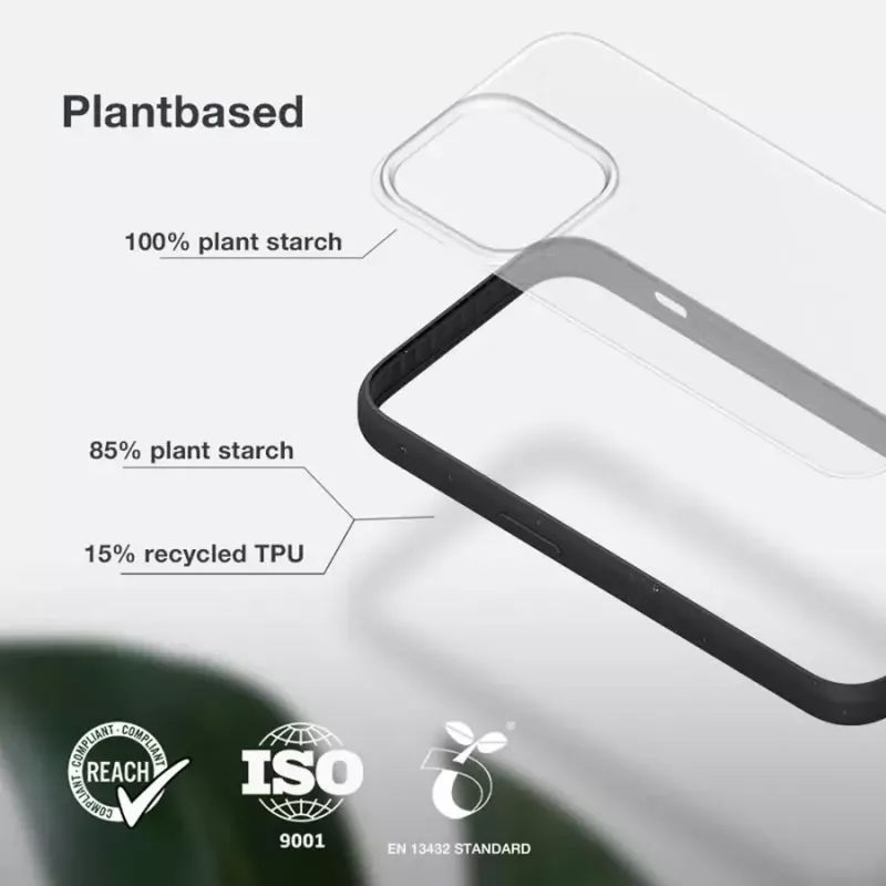 Mobilā tālruņa vāciņš Woodcessories Clear vāciņš Apple iPhone 14, 15,5 cm (6,1 collas), melna un caurspīdīga