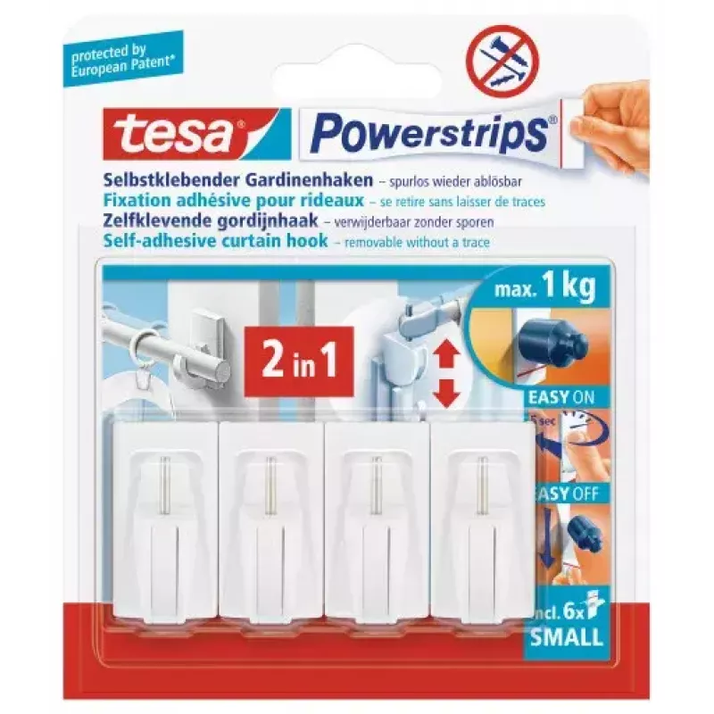 Uzglabāšanas āķis Tesa 58034-00007 Balts 1 gab.