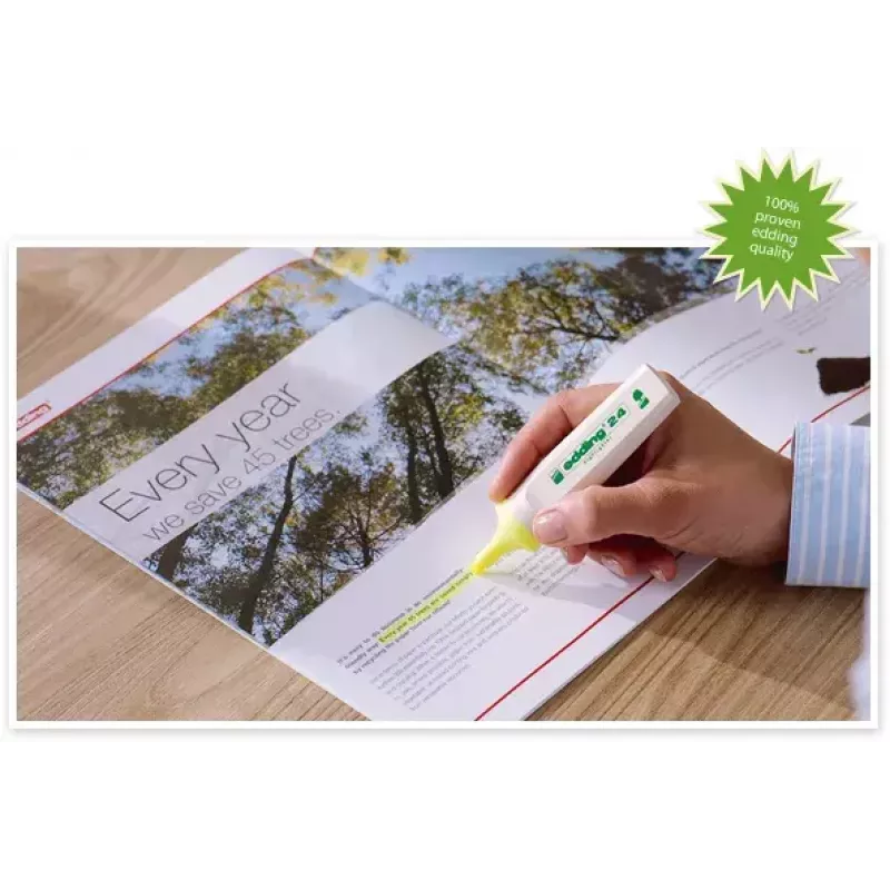 Marker Edding EcoLine 24 10 gab. Dzeltens