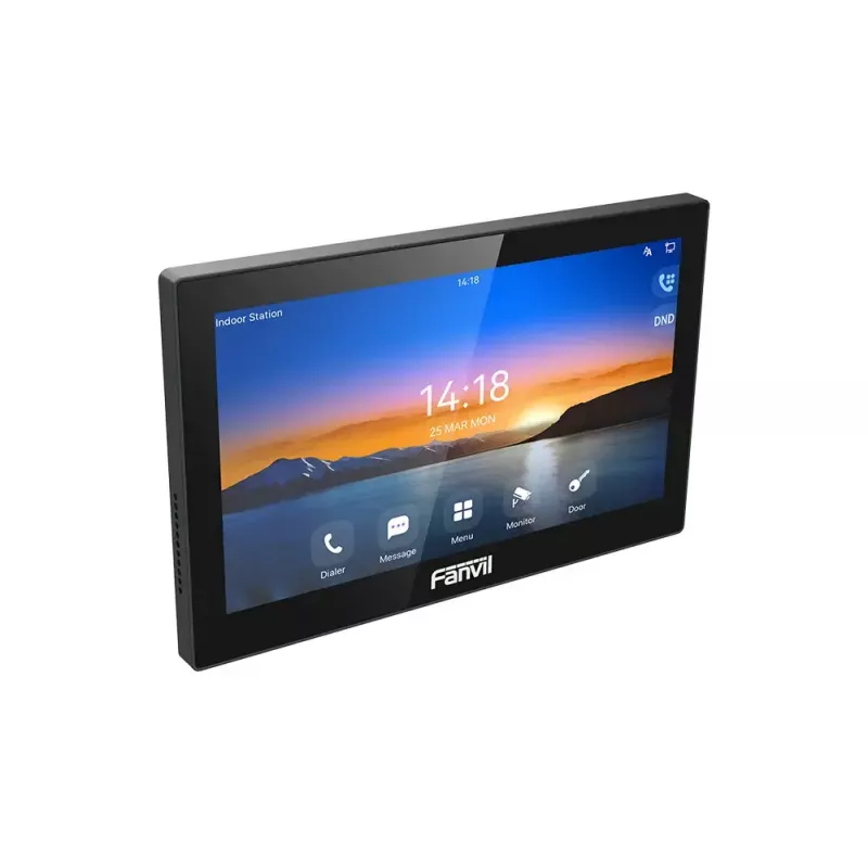 Video domofons Fanvil i504 ar 17,8 cm (7 collu) LCD, 1024×600, 1080p, Fast Ethernet, melns