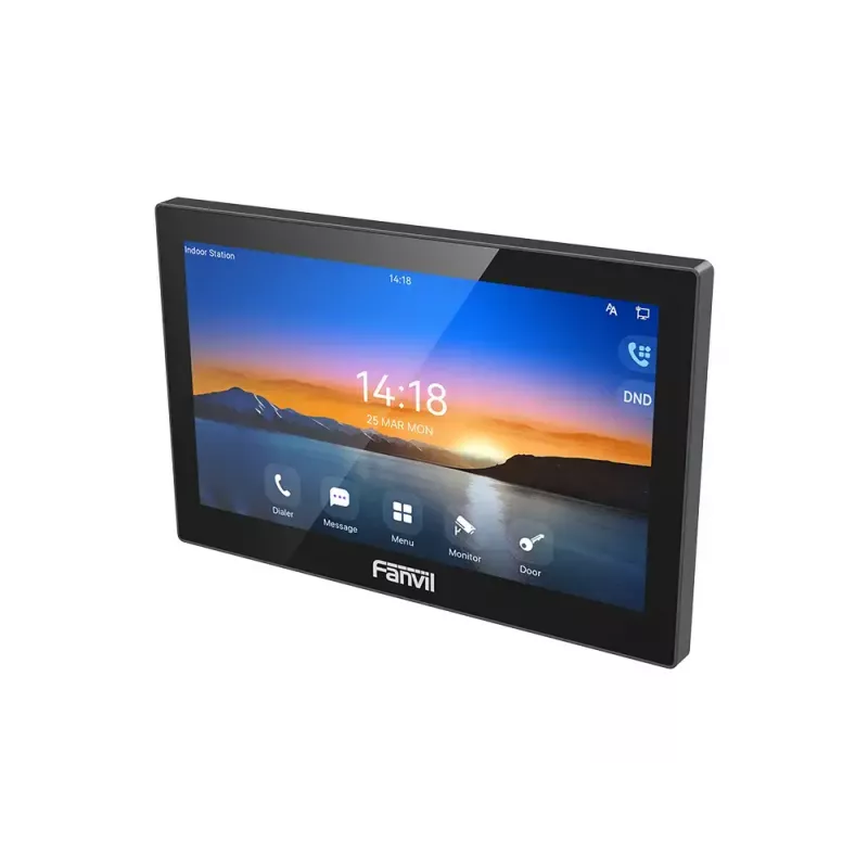 Video domofons Fanvil i504 ar 17,8 cm (7 collu) LCD, 1024×600, 1080p, Fast Ethernet, melns