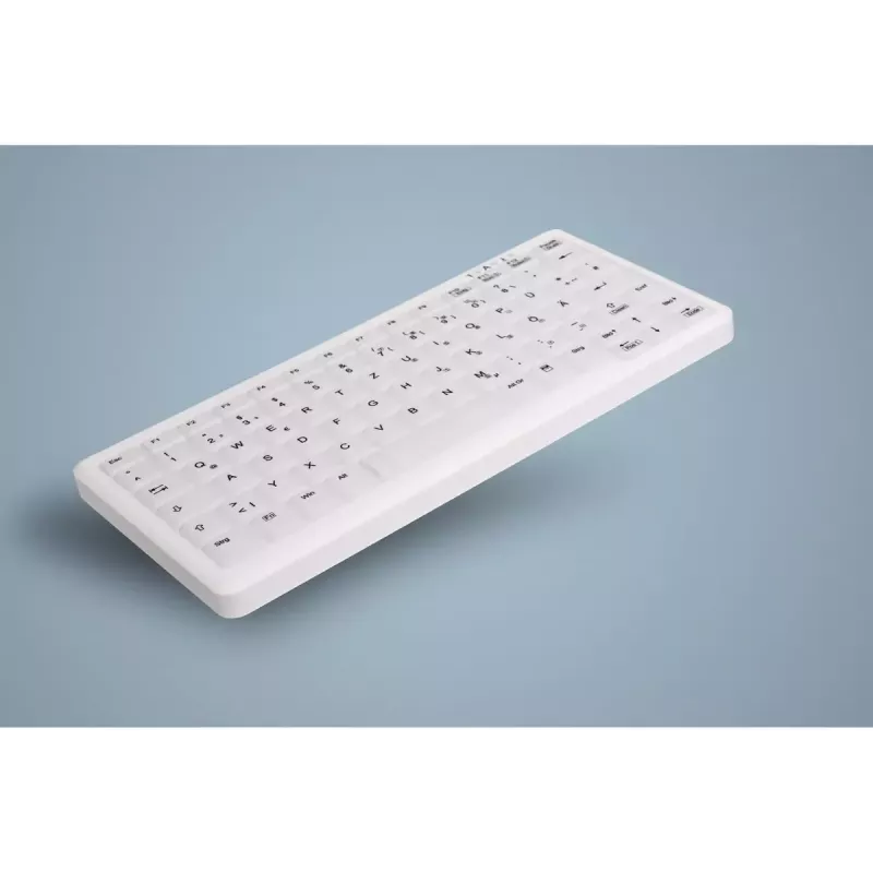 Tastatūras pārvalks Active Key AK-C4110 — silikona, vācu izkārtojums, 291×139×25 mm, balts
