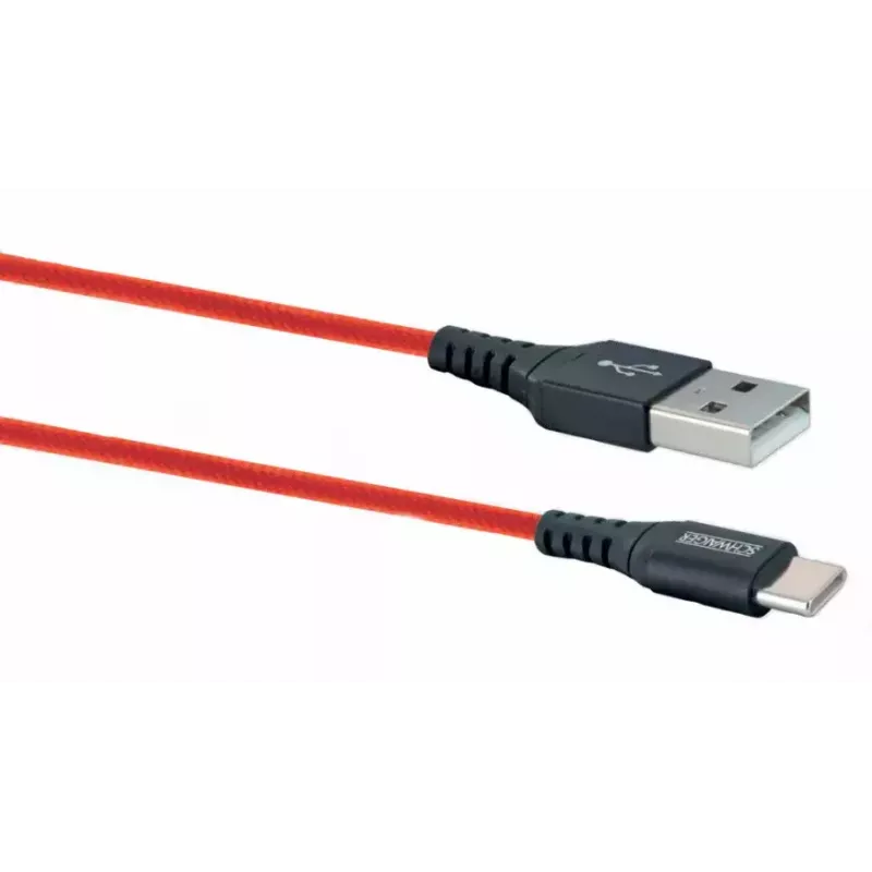 USB A uz USB C kabelis SCHWAIGER LPRO510 501 — USB 3.2 Gen 1 (3.1 Gen 1), 1,2 m, sarkans