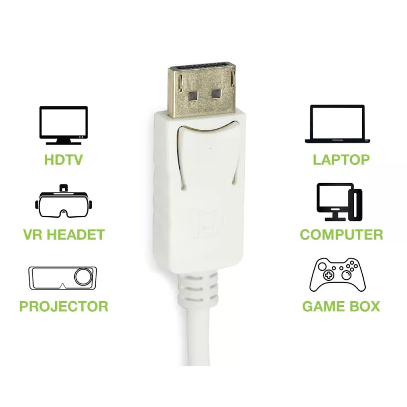 Techly DisplayPort 1.2 vīr./HDMI siev. adapteris 15 cm balts IADAP DP-HDMIF2