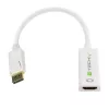 Techly DisplayPort 1.2 vīr./HDMI siev. adapteris 15 cm balts IADAP DP-HDMIF2