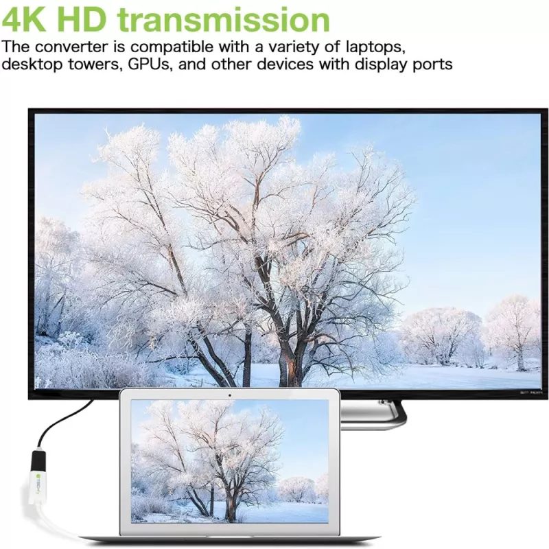 Techly DisplayPort 1.2 vīr./HDMI siev. adapteris 15 cm balts IADAP DP-HDMIF2