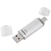 Hama C-Laeta USB zibatmiņa 256 GB USB Type-A / USB Type-C 3.2 Gen 1 (3.1 Gen 1) Sudraba