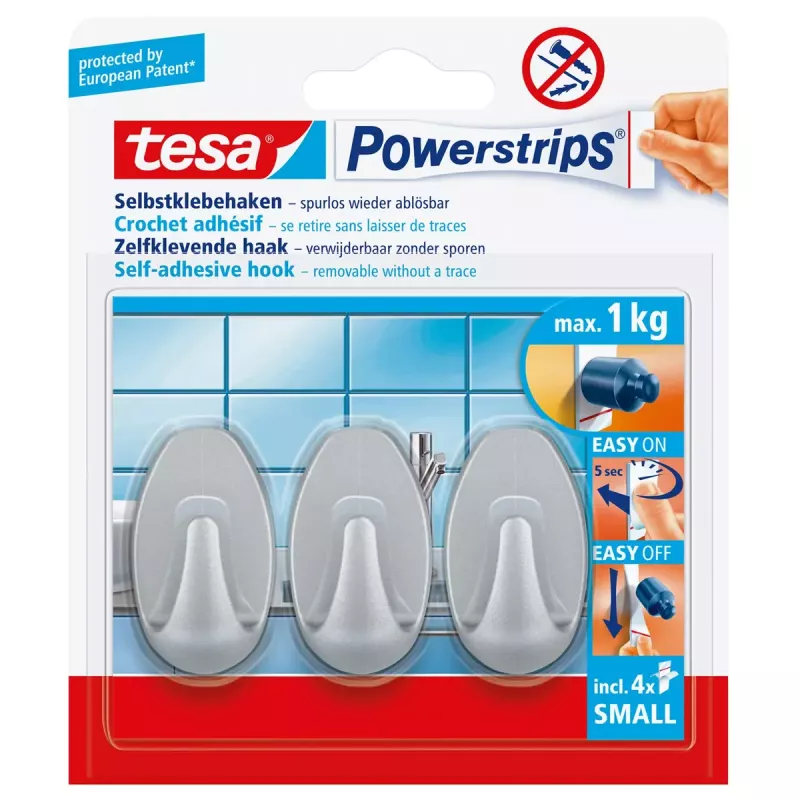 Tesa Powerstrips Hooks Small OVAL universālie āķīši