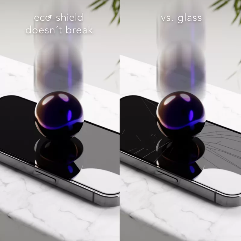 dbramante1928 eco-shield - Galaxy S23 - Melns edge Rūdīta stikla ekrāna aizsargs