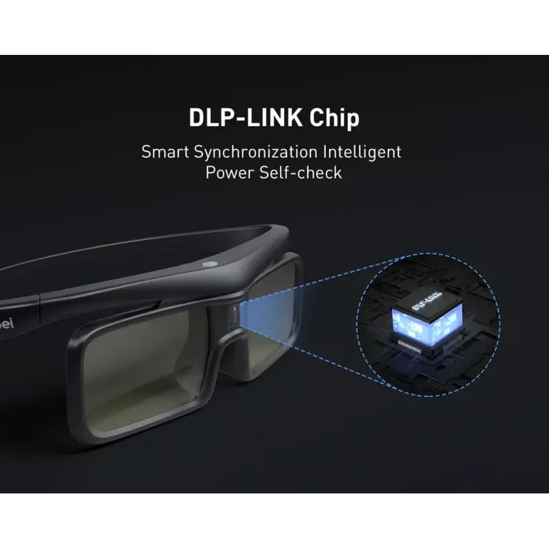 DANGBEI aktīvās stereoskopiskās 3D brilles, Micro-USB, melnas