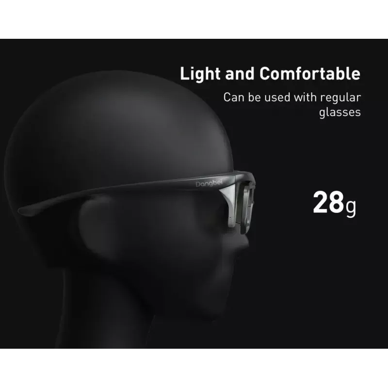 DANGBEI aktīvās stereoskopiskās 3D brilles, Micro-USB, melnas