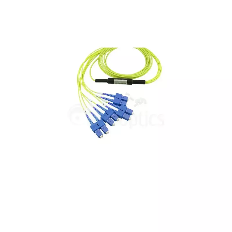 BlueOptics optiskās šķiedras kabelis SFP5142BU10MKB 10 m, G.657.A1, 4x SC uz MPO, dzeltens