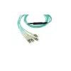 Optiskās šķiedras AOC kabelis BlueOptics FG-TRAN-QSFP-4XSFP-10-BO 10 m MPO uz 4×LC, 50 µm, Aqua
