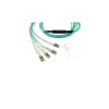 BlueOptics CBL-MPO12-4LC-OM3-10M-BO optiskās šķiedras savienojuma kabelis ar atzaru, MPO-4xLC daudzmodu OM3, 10 m, MPO/UPC, LC/UPC