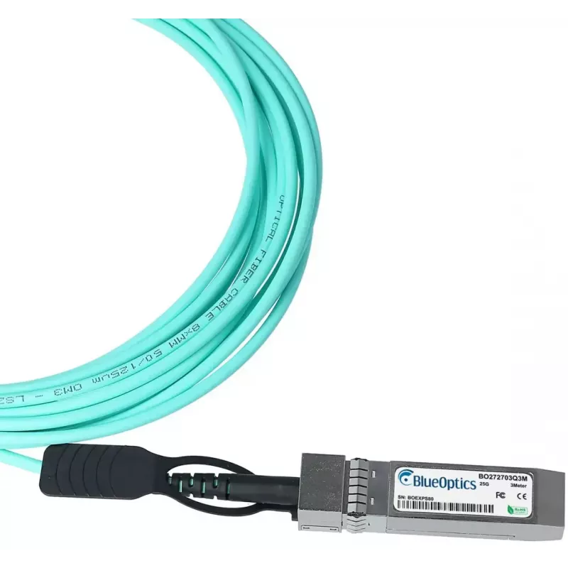 BlueOptics SFP28-AOC-25M-IX-BO SFP28 aktīvais optiskais kabelis, 25 m, piparmētru krāsā