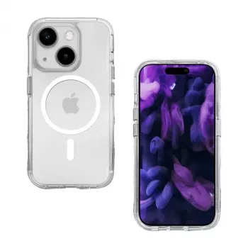 Mobilā tālruņa vāciņš LAUT Crystal Matter X Apple iPhone 15, caurspīdīgs, piemērots 15,5 cm (6,1 collas)