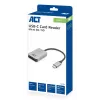 Karšu lasītājs ACT AC7056 USB 3.2 Gen 1 Type-C pelēks MicroSD SD