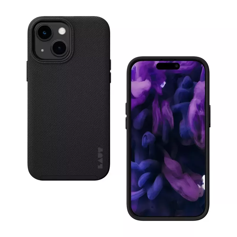 Aizsargapvalks LAUT SHIELD iPhone 15 (6.1 collas, melns) — maciņš Apple iPhone 15