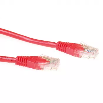 ACT sarkans 0,5 metru U/UTP CAT6 komutācijas vads ar RJ45 savienotājiem