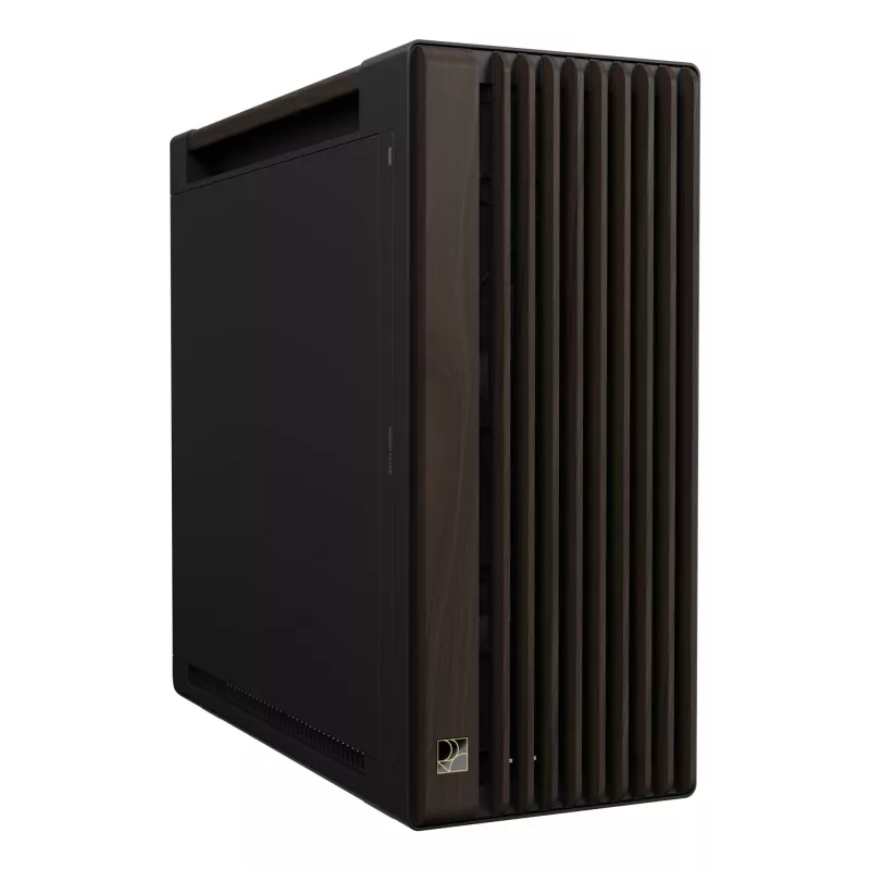 PC Case ASUS ProArt PA602 Wood Edition Midi Tower — Melns & Wood, atbalsta ATX/EATX, 2x200mm priekšā, 1x140mm aizmugurē