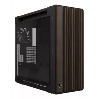 ASUS ProArt PA602 Wood Edition Modern Melns - Rūdīta stikla panelis Midi Tower Melns, Koks