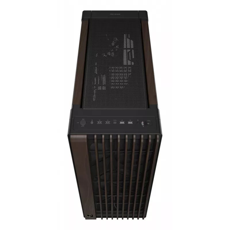ASUS ProArt PA602 Wood Edition Modern Melns - Rūdīta stikla panelis Midi Tower Melns, Koks