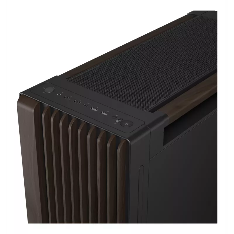 ASUS ProArt PA602 Wood Edition Modern Melns - Rūdīta stikla panelis Midi Tower Melns, Koks