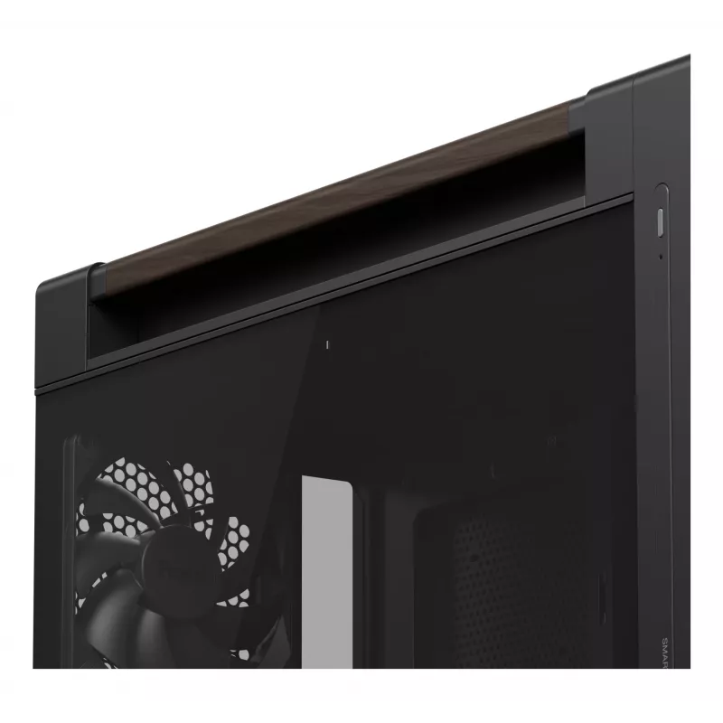 ASUS ProArt PA602 Wood Edition Modern Melns - Rūdīta stikla panelis Midi Tower Melns, Koks