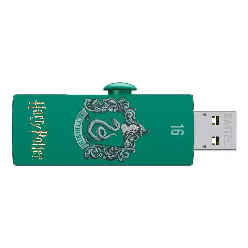 USB zibatmiņa EMTEC M730 Slytherin 16 GB, USB Type-A 2.0, bīdāms formas faktors, zaļa
