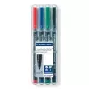 Pastāvīgais marķieris Staedtler Lumocolor 313 WP4 Melns Zils Zaļš Sarkans