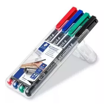 Pastāvīgais marķieris Staedtler Lumocolor 313 WP4 Melns Zils Zaļš Sarkans