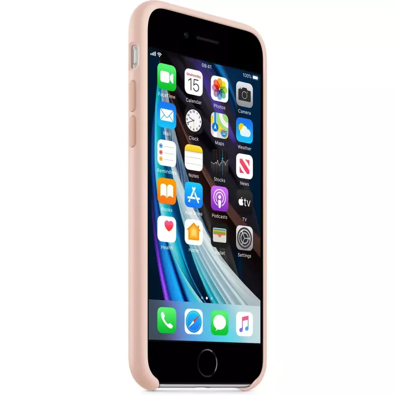 Apple iPhone SE silikona maciņš – rozā smilšu krāsā