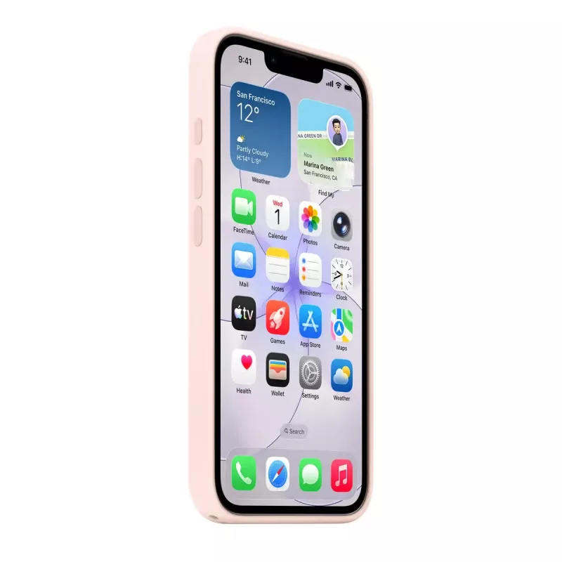 Silikona ietvars ar MagSafe iPhone 17e no Apple — Soft Pink, 6,1 collu (15,5 cm) displejam