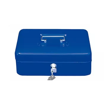 Naudas kase Wedo 145 303X tērauda zila atslēgas slēdzene 250x180x90mm