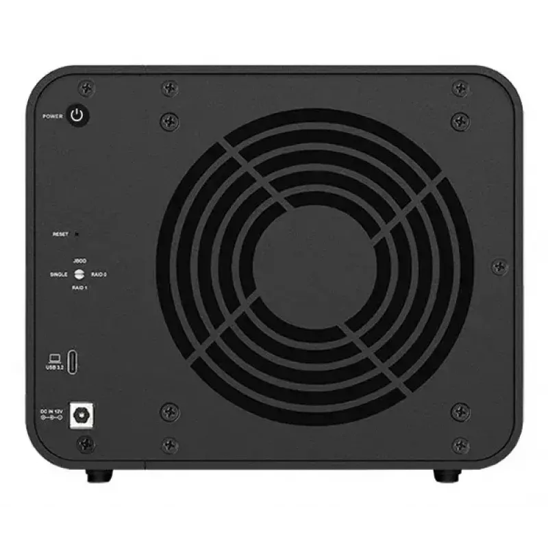 TerraMaster D8 HYBRID disku masīvs galddatoriem Melns 4 nodalījumu HDD SSD