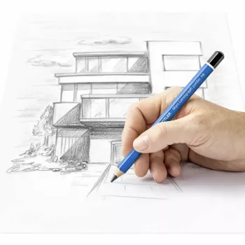 Zīmulis Staedtler 100J 2B, zila laka, 5,3 mm grafīta stienīts, 1 gab.