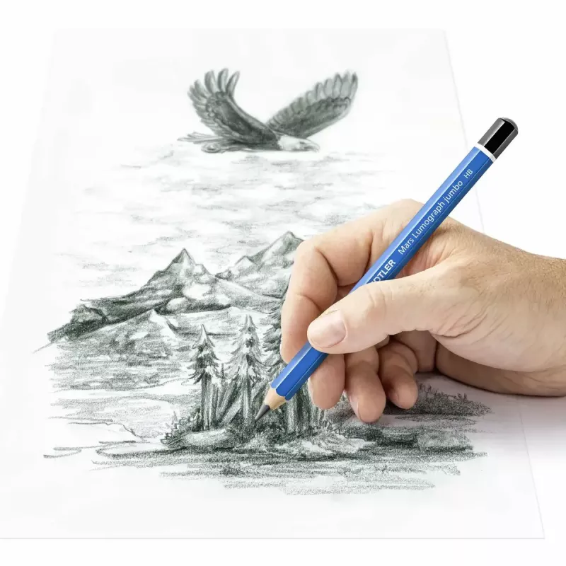 Zīmulis Staedtler 100J 2B, zila laka, 5,3 mm grafīta stienīts, 1 gab.