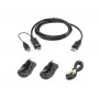 KVM kabeļa komplekts ATEN 1,8 m USB universālais drošais KVM kabeļa komplekts — 1,8 m, USB tastatūra/pele, DisplayPort konsole, melns