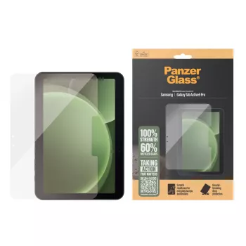 Ekrāna aizsargs PanzerGlass Samsung Galaxy Tab Active5 Pro — Ultra-Wide Fit, rūdīts stikls/PET, caurspīdīgs